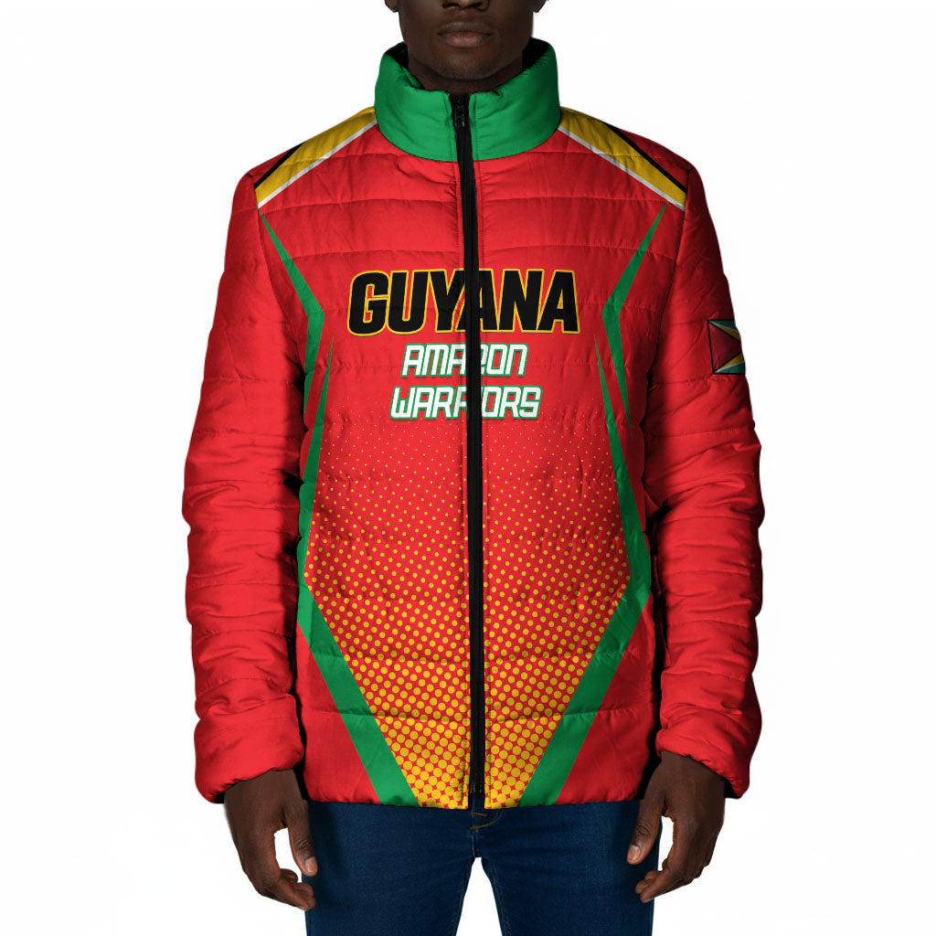 Custom Guyana 2026 Amazon Warriors Cricket Padded Jacket Go Champions