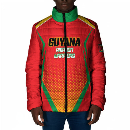 Custom Guyana 2026 Amazon Warriors Cricket Padded Jacket Go Champions