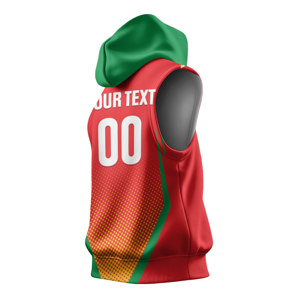Custom Guyana 2026 Amazon Warriors Cricket Sleeveless Hoodie Go Champions