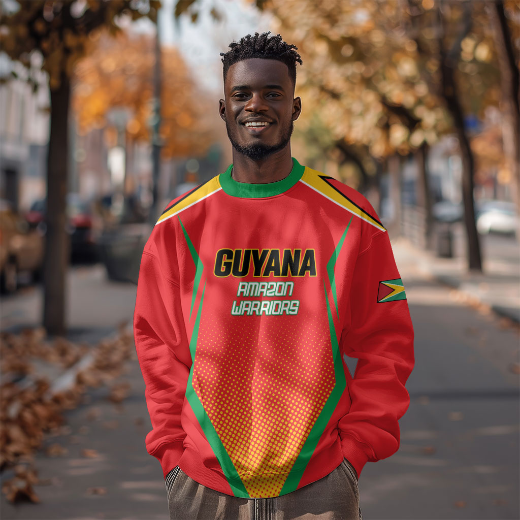 Custom Guyana 2026 Amazon Warriors Cricket Sweatshirt Go Champions