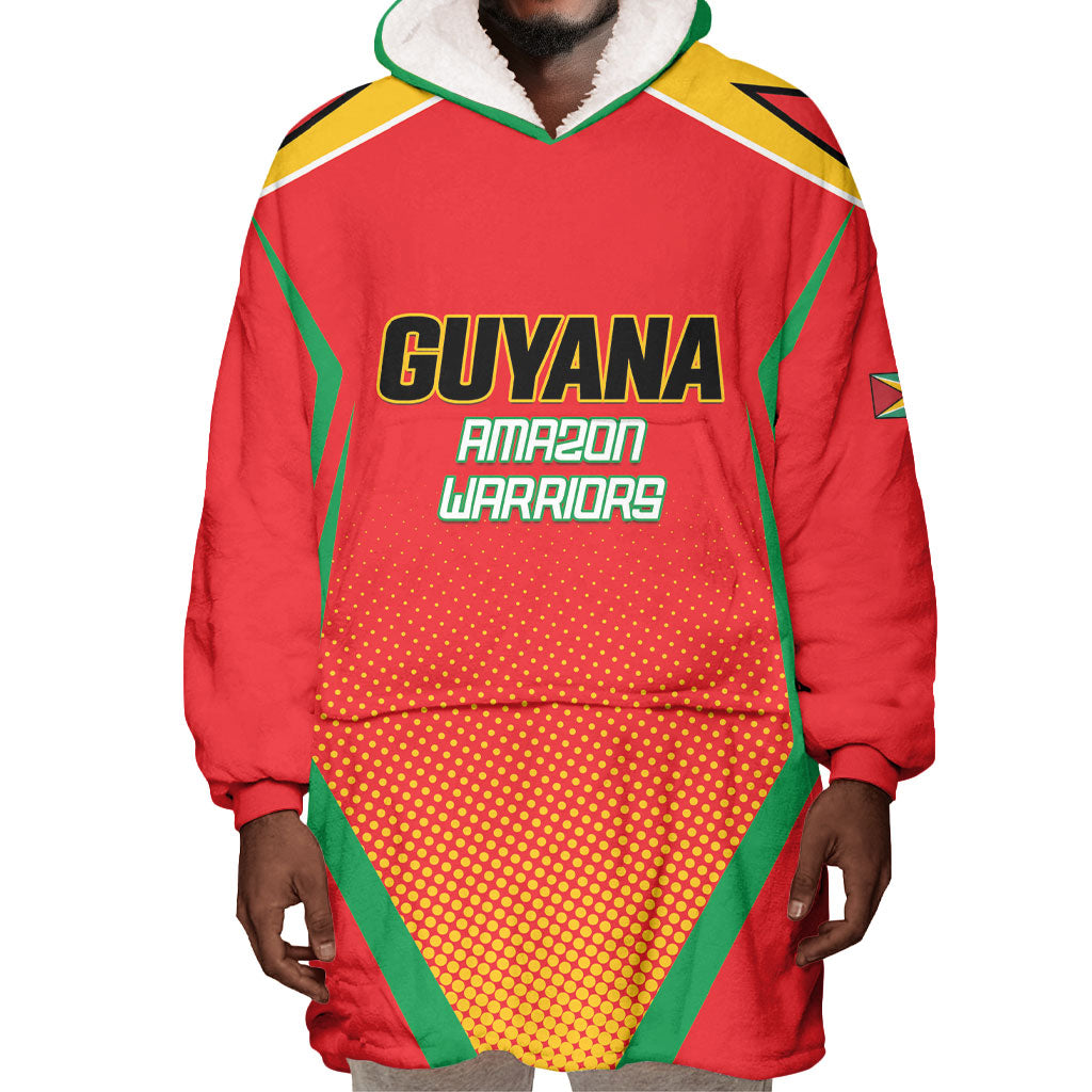 Custom Guyana 2026 Amazon Warriors Cricket Wearable Blanket Hoodie Go Champions