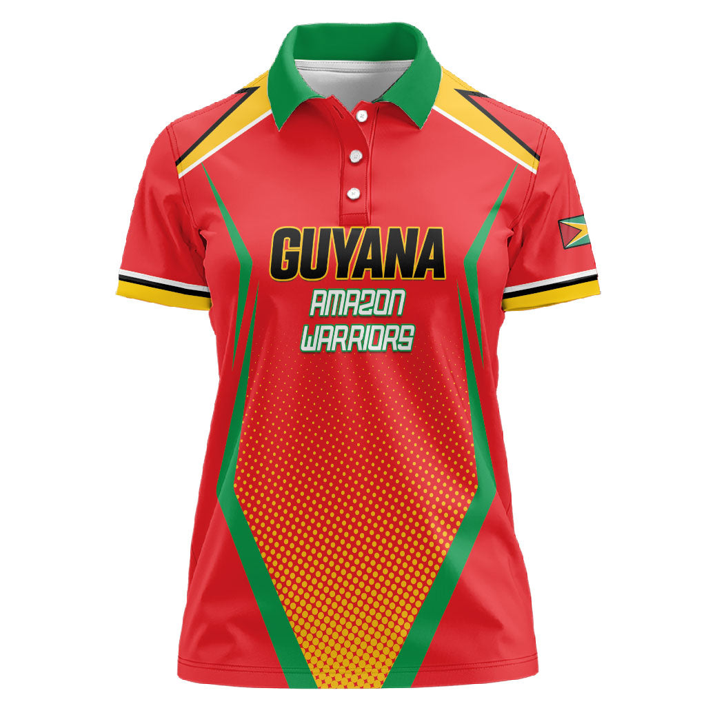 Custom Guyana 2026 Amazon Warriors Cricket Women Polo Shirt Go Champions