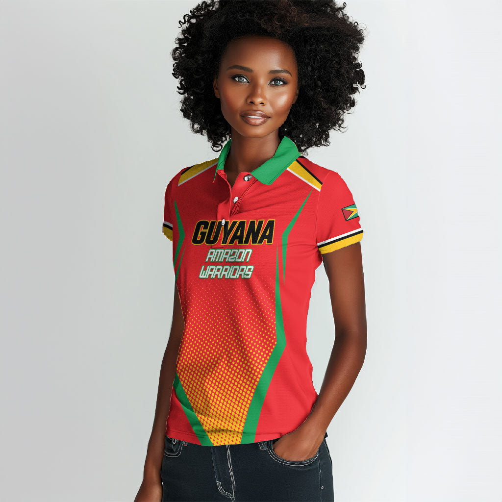 Custom Guyana 2026 Amazon Warriors Cricket Women Polo Shirt Go Champions