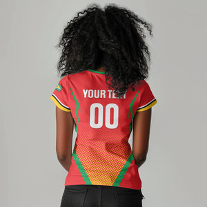 Custom Guyana 2026 Amazon Warriors Cricket Women V-Neck T-Shirt Go Champions