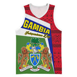 Gambia Independence Day Basketball Jersey with Coat of Arms and African Pattern LT01