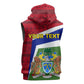 Gambia Independence Day Sleeveless Hoodie with Coat of Arms and African Pattern - African Pride