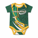 Custom Rugby South Africa Baby Onesie Springbok Go Champions