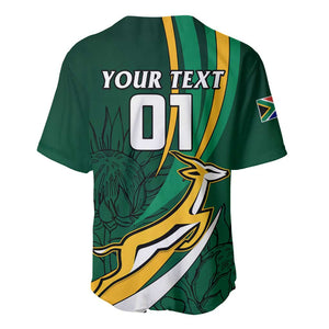 Personalized South Africa Rugby Baseball Jersey - Springboks Go Champions, World Cup