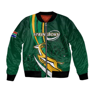 Personalized South Africa Rugby Bomber Jacket - Springboks Go Champions, World Cup