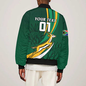 Personalized South Africa Rugby Bomber Jacket - Springboks Go Champions, World Cup