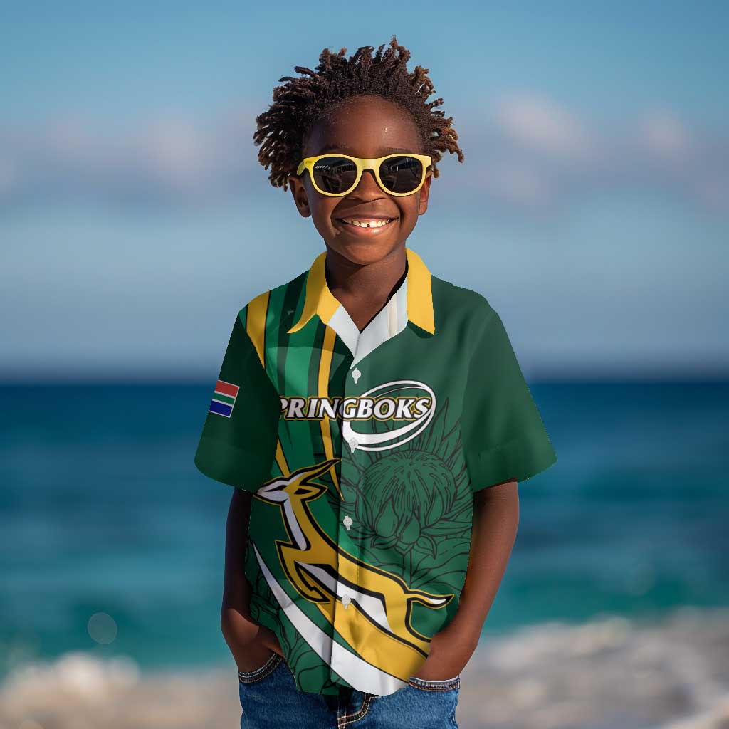 Personalized South Africa Rugby Kid Hawaiian Shirt - Springboks Go Champions, World Cup