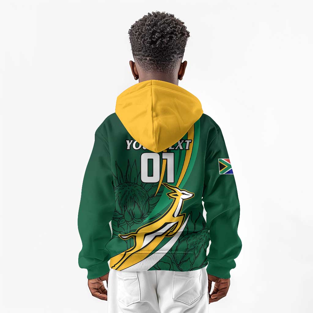 Personalized South Africa Rugby Kid Hoodie - Springboks Go Champions, World Cup