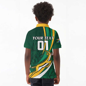 Personalized South Africa Rugby Kid Polo Shirt - Springboks Go Champions, World Cup