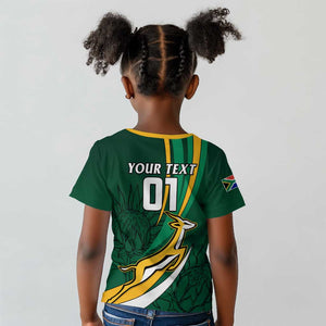 Personalized South Africa Rugby Kid T shirt - Springboks Go Champions, World Cup