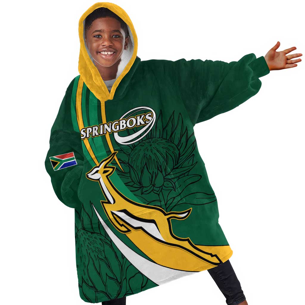 Personalized South Africa Rugby KId Wearable Blanket Hoodie - Springboks Go Champions, World Cup