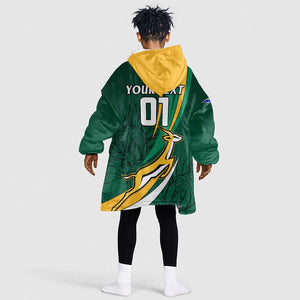 Personalized South Africa Rugby KId Wearable Blanket Hoodie - Springboks Go Champions, World Cup