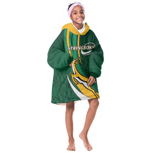 Personalized South Africa Rugby KId Wearable Blanket Hoodie - Springboks Go Champions, World Cup