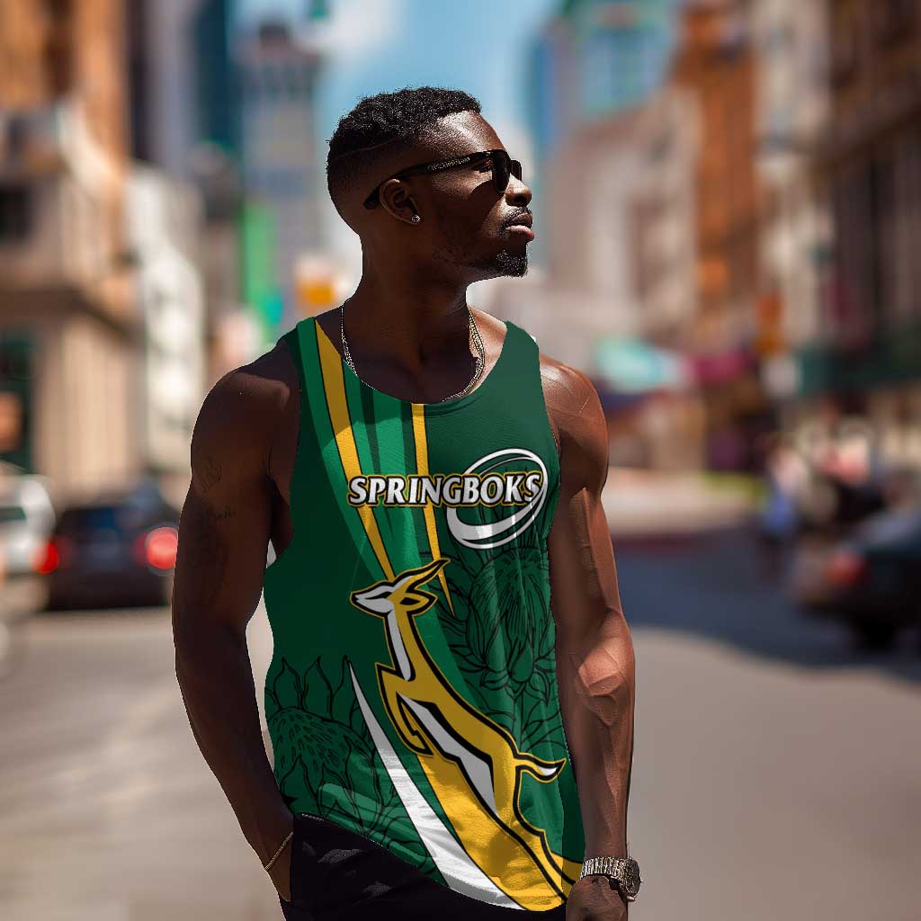 Personalized South Africa Rugby Men Tank Top - Springboks Go Champions, World Cup