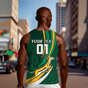 Personalized South Africa Rugby Men Tank Top - Springboks Go Champions, World Cup