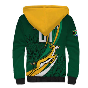 Personalized South Africa Rugby Sherpa Hoodie - Springboks Go Champions, World Cup