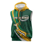 Personalized South Africa Rugby Sleeveless Hoodie - Springboks Go Champions, World Cup - African Pride