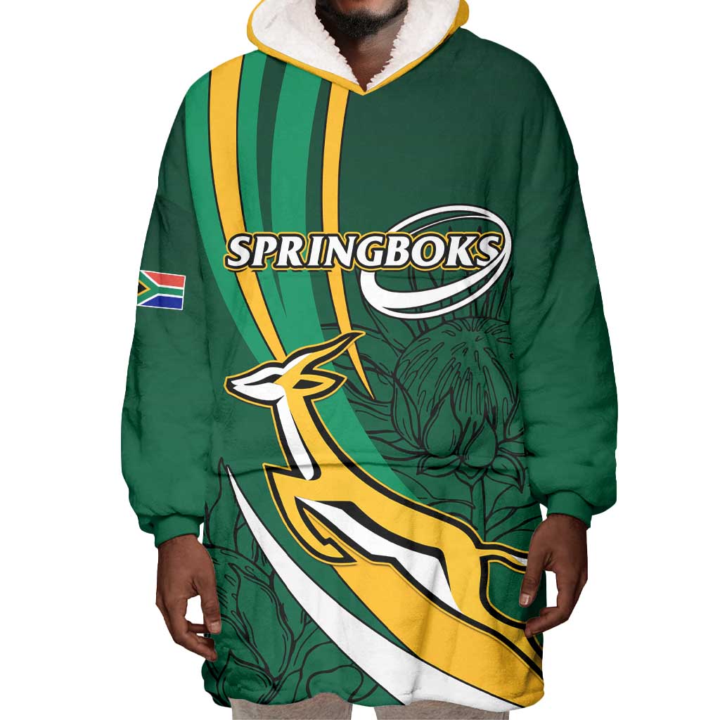 Personalized South Africa Rugby Wearable Blanket Hoodie - Springboks Go Champions, World Cup