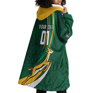 Personalized South Africa Rugby Wearable Blanket Hoodie - Springboks Go Champions, World Cup