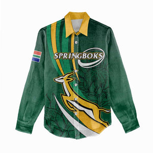 Personalized South Africa Rugby Women Casual Shirt - Springboks Go Champions, World Cup