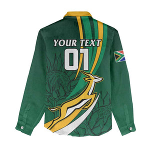 Personalized South Africa Rugby Women Casual Shirt - Springboks Go Champions, World Cup