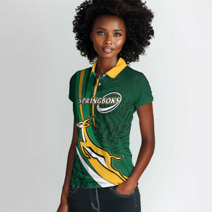 Personalized South Africa Rugby Women Polo Shirt - Springboks Go Champions, World Cup