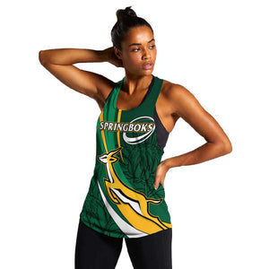 Personalized South Africa Rugby Women Racerback Tank - Springboks Go Champions, World Cup