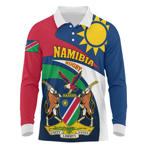 Namibia Rugby Long Sleeve Polo Shirt - Welwitschias Go World Cup