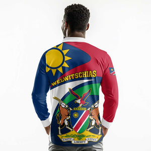 Namibia Rugby Long Sleeve Polo Shirt - Welwitschias Go World Cup