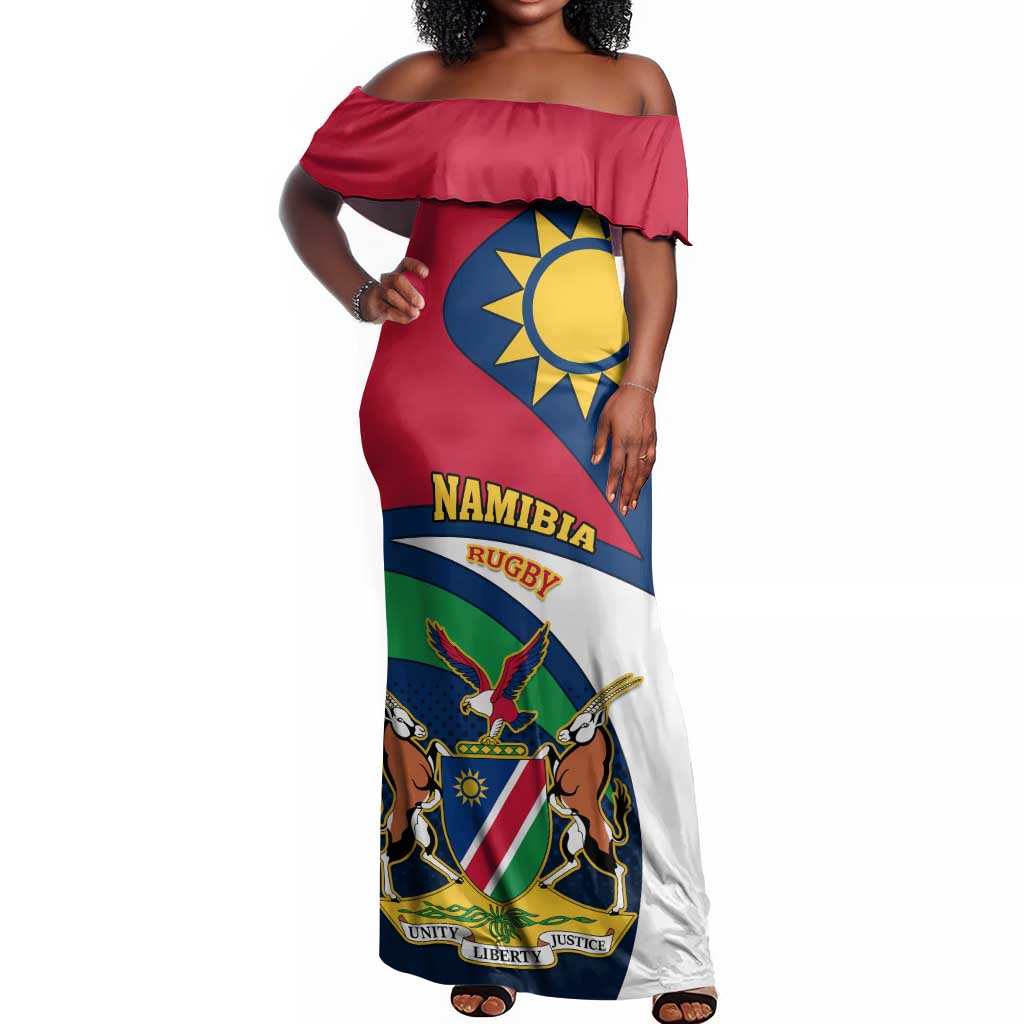 Namibia Rugby Off Shoulder Maxi Dress - Welwitschias Go World Cup