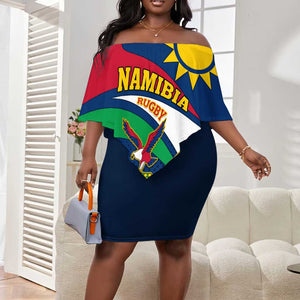 Namibia Rugby Off Shoulder Short Dress - Welwitschias Go World Cup LT01