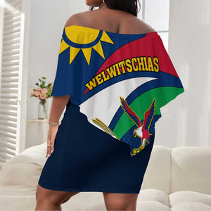 Namibia Rugby Off Shoulder Short Dress - Welwitschias Go World Cup LT01