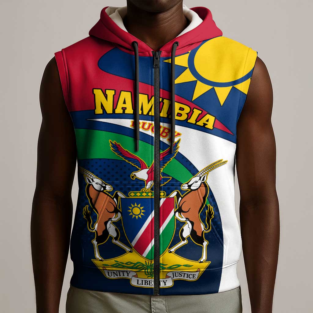 Namibia Rugby Sleeveless Zip Hoodie - Welwitschias Go World Cup - African Pride