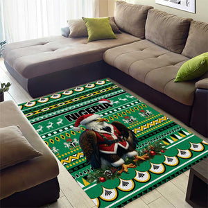 Nigeria Christmas Area Rug Eagle Santa - African Pattern