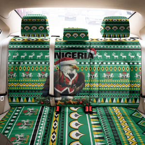 Nigeria Christmas Back Car Seat Cover Eagle Santa - African Pattern