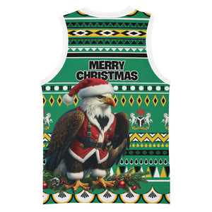 Nigeria Christmas Basketball Jersey Eagle Santa - African Pattern LT01