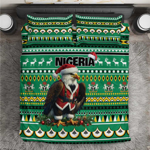 Nigeria Christmas Bedding Set Eagle Santa - African Pattern