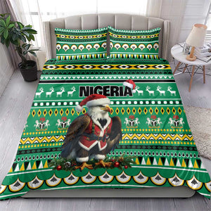 Nigeria Christmas Bedding Set Eagle Santa - African Pattern