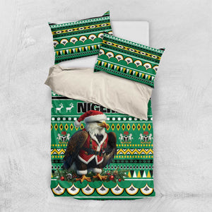 Nigeria Christmas Bedding Set Eagle Santa - African Pattern