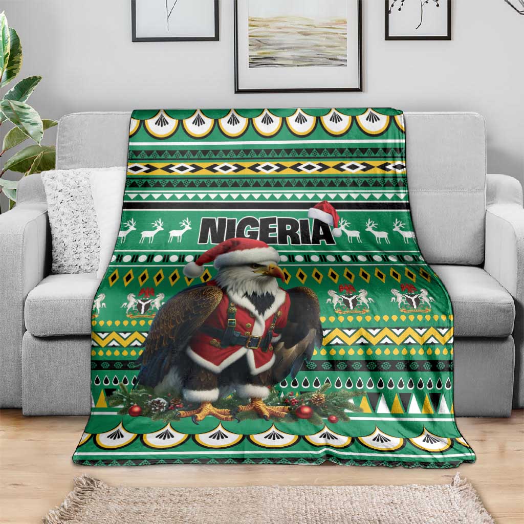Nigeria Christmas Blanket Eagle Santa - African Pattern