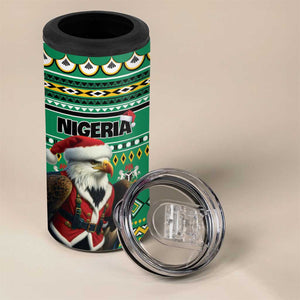 Nigeria Christmas 4 in 1 Can Cooler Tumbler Eagle Santa - African Pattern