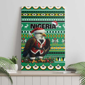 Nigeria Christmas Canvas Wall Art Eagle Santa - African Pattern