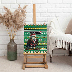 Nigeria Christmas Canvas Wall Art Eagle Santa - African Pattern