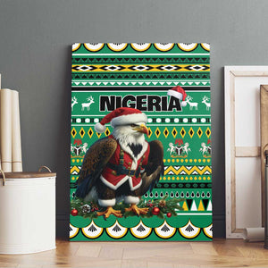 Nigeria Christmas Canvas Wall Art Eagle Santa - African Pattern