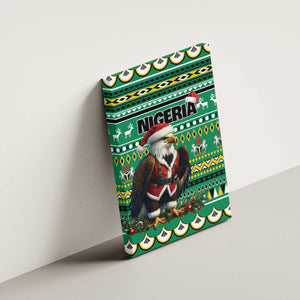 Nigeria Christmas Canvas Wall Art Eagle Santa - African Pattern