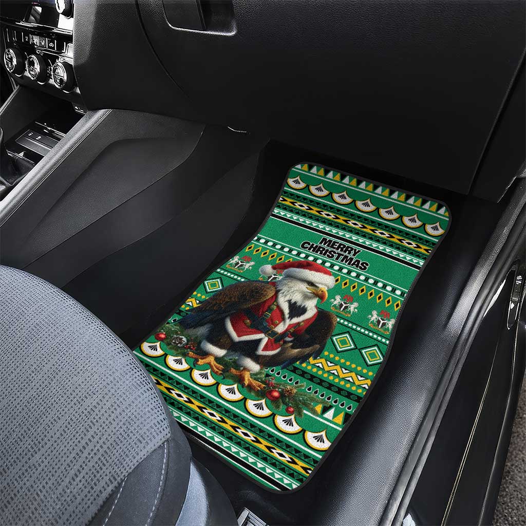 Nigeria Christmas Car Mats Eagle Santa - African Pattern